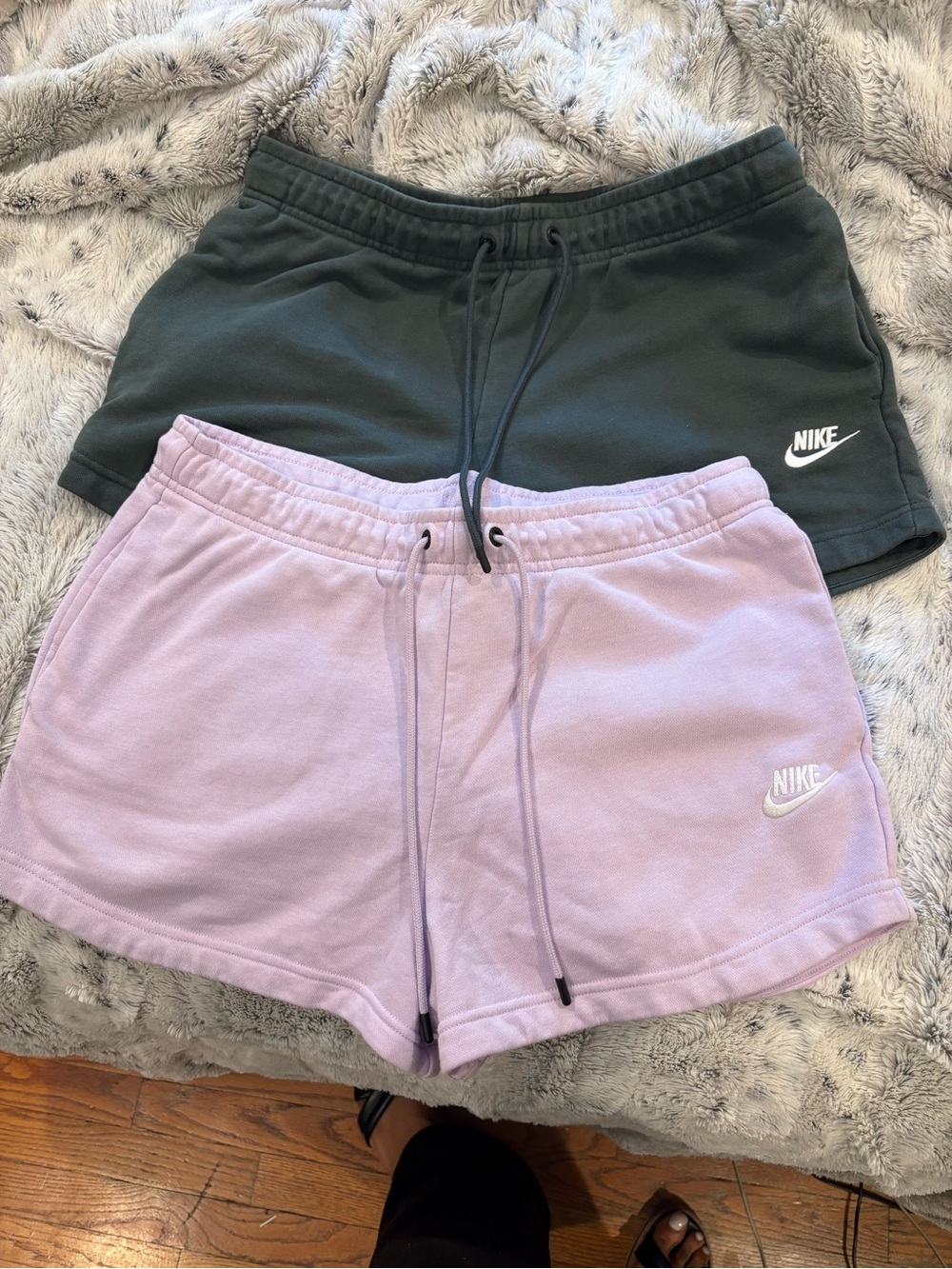 Nike Women's Shorts (2) - Green and Lavender